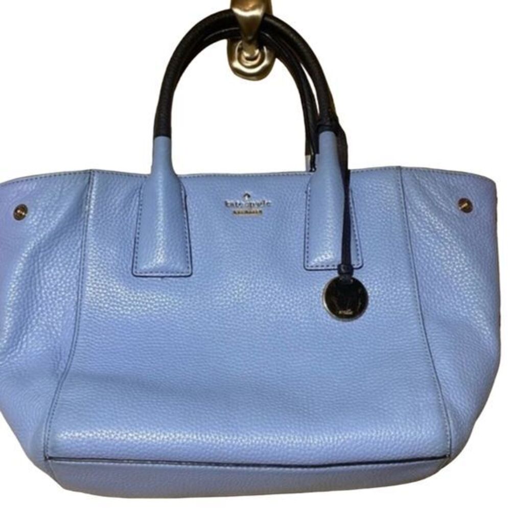 Kate Spade NY Medium Satchel Top Handle Bag Blue with Detachable Strap